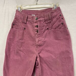 Vintage Coco Blue Pink High Waist Denim Jeans Women’s Sz 9/10 Button Fly 90s Y2K